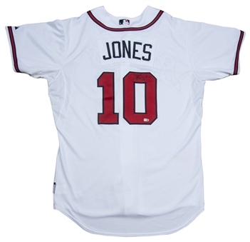 Chipper Jones 2011 Game Used and Signed Atlanta Braves HOME RUN Jersey (MLB Authenticated & PSA/DNA)